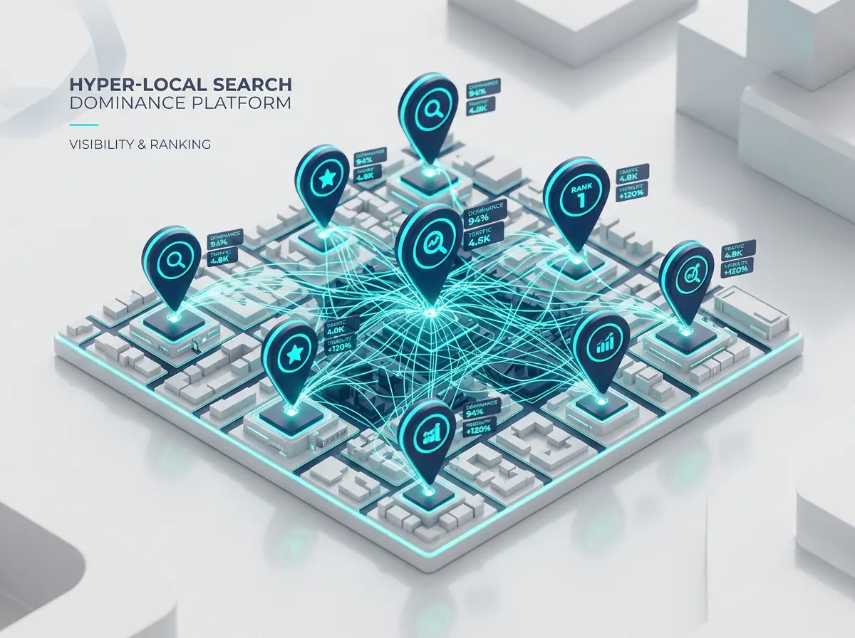 Hyper-local search dominance platform Hyper-local search dominance platform