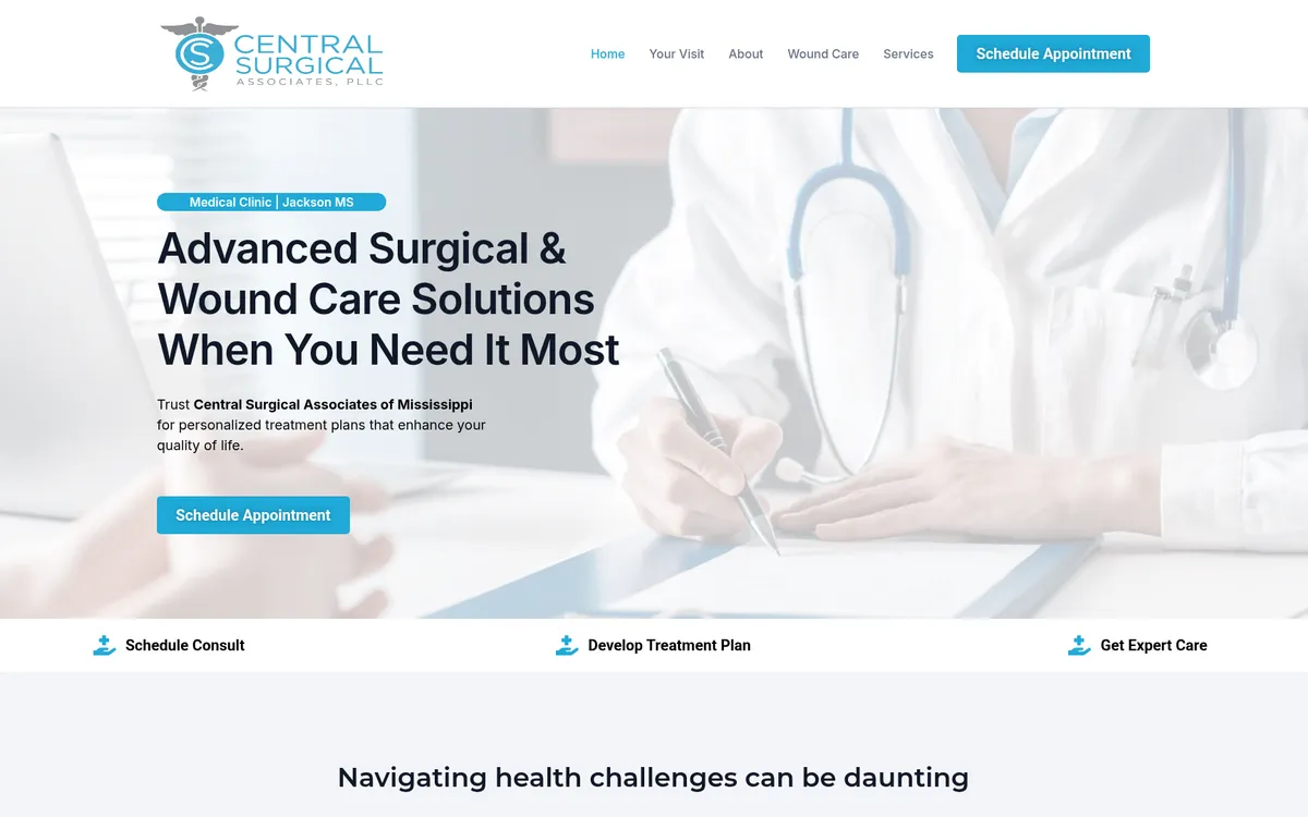 Central Surgical Associates website