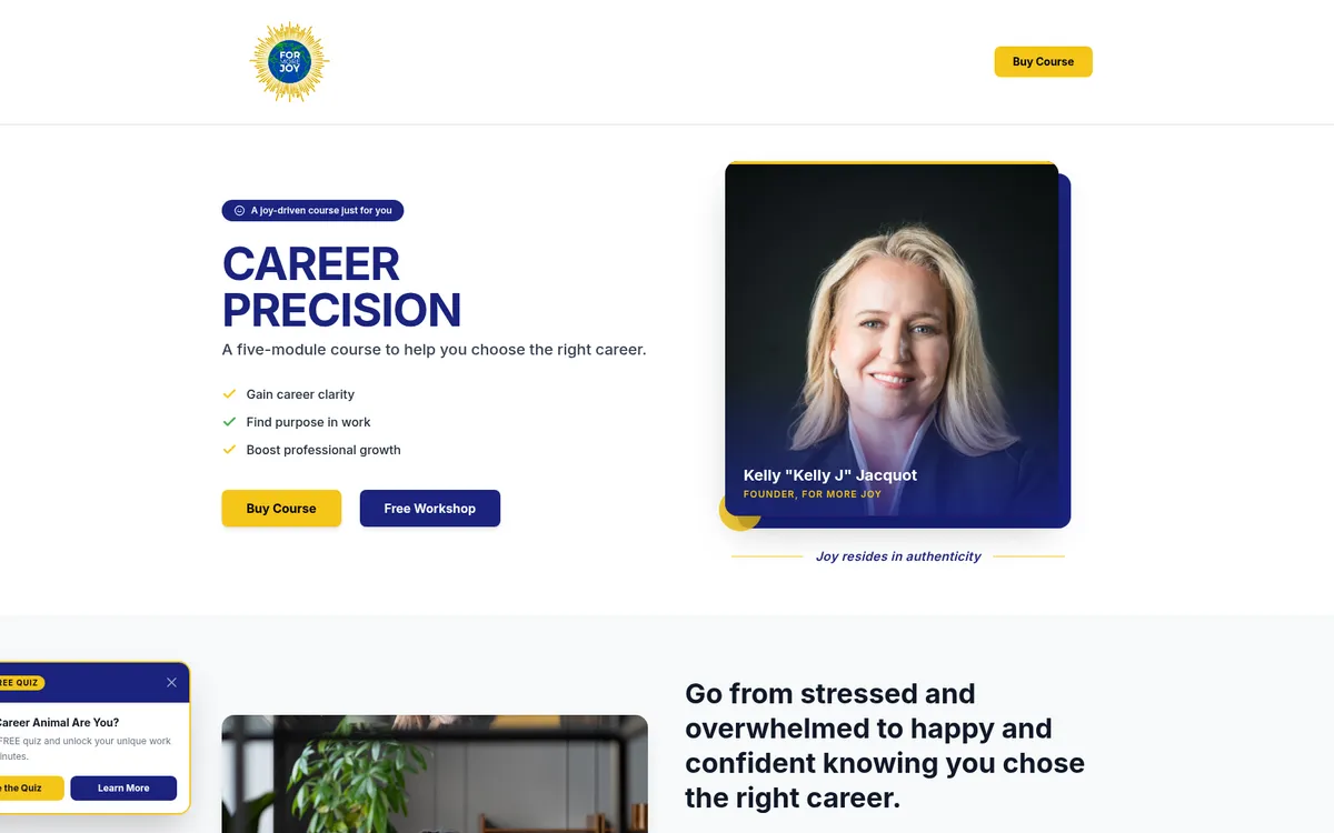 For More Joy website