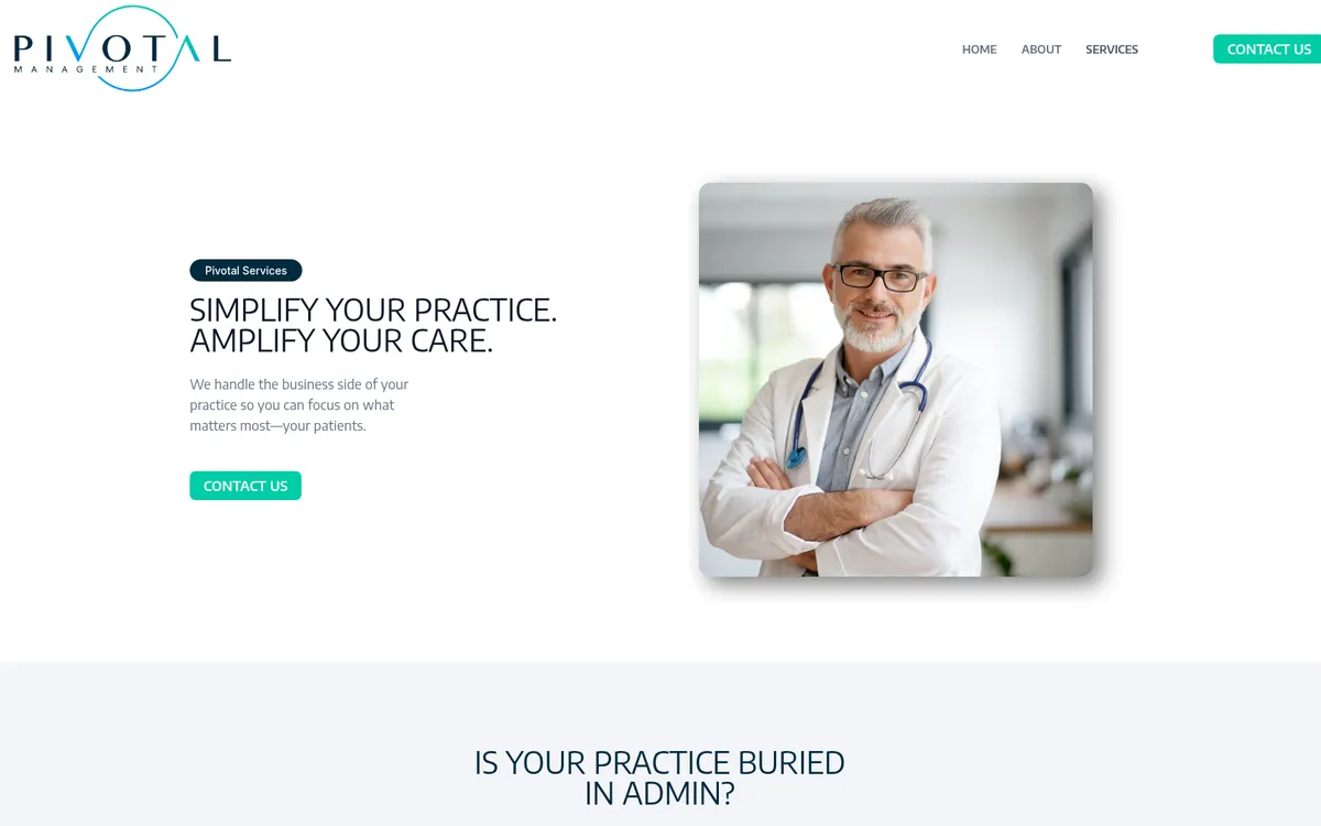 Pivotal Management website screenshot 2